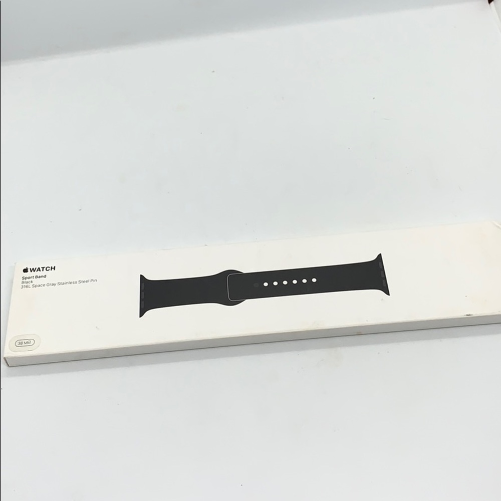 38 mm apple black sport band